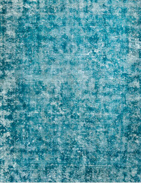 Pakistani Overdyed Green Rectangle 8x10 ft Wool Carpet 146998