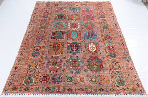 Chobi Brown Hand Knotted 58 X 83 Area Rug 700-147000 Image 1