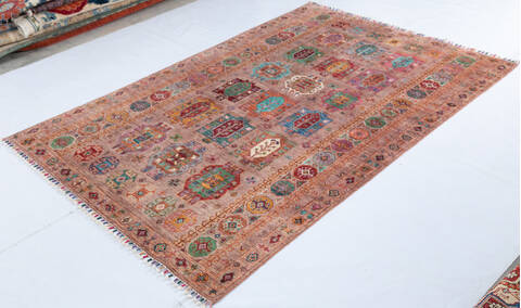 Chobi Brown Hand Knotted 58 X 83 Area Rug 700-147000 Image 2