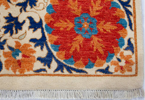 Chobi White Hand Knotted 58 X 81 Area Rug 700-147003 Image 4