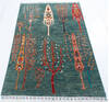 Chobi Green Hand Knotted 35 X 54 Area Rug 700-147006 Thumb 1