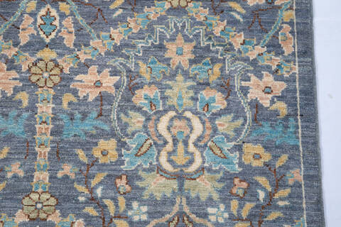 Chobi Blue Hand Knotted 80 X 98 Area Rug 700-147007 Image 4