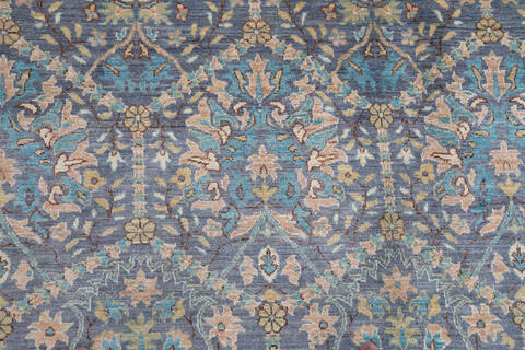 Chobi Blue Hand Knotted 80 X 98 Area Rug 700-147007 Image 5