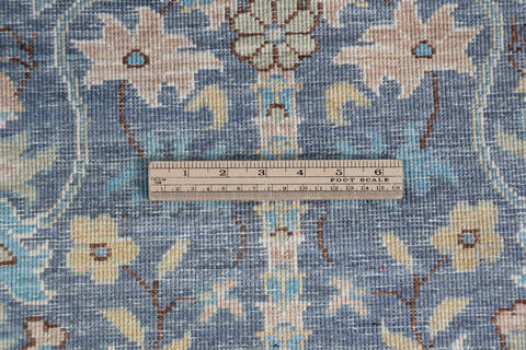 Chobi Blue Hand Knotted 80 X 98 Area Rug 700-147007 Image 7