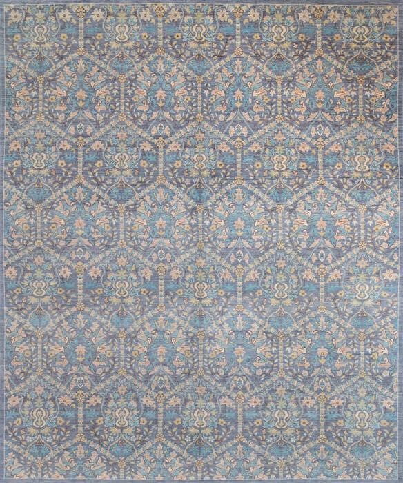 Chobi Blue Hand Knotted 80 X 98 Area Rug 700-147007 Image 0