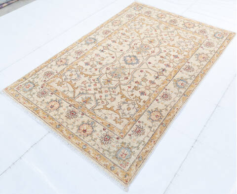 Chobi Beige Hand Knotted 40 X 511 Area Rug 700-147013 Image 2