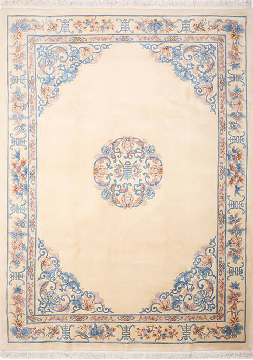 Asian Inspired Beige Hand Knotted 90 X 120 Area Rug 254-147018 Image 0
