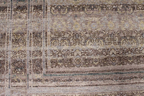 Geometric Beige Hand Knotted 80 X 100 Area Rug 700-147022 Image 3