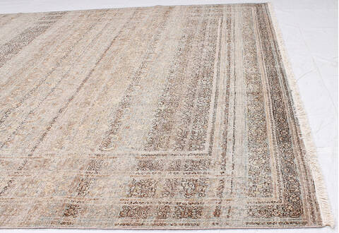 Geometric Grey Hand Knotted 80 X 100 Area Rug 700-147023 Image 1