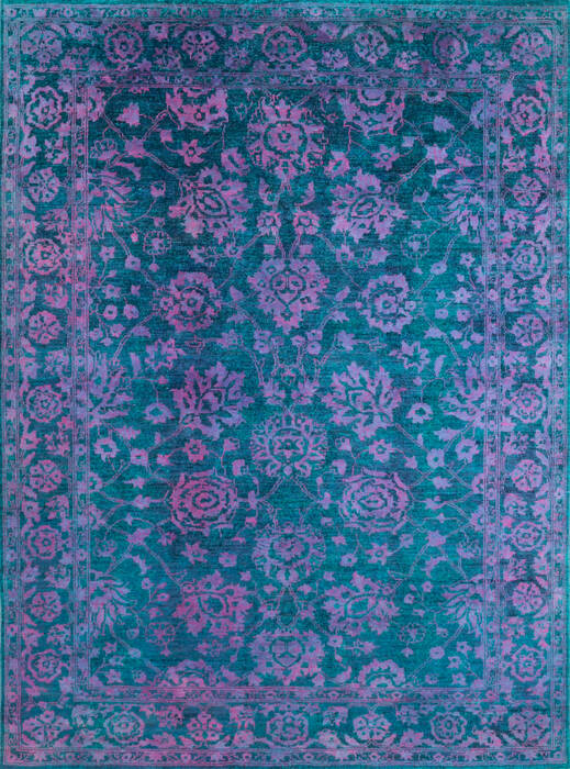 Chobi Blue Hand Knotted 57 X 78 Area Rug 700-147028 Image 0