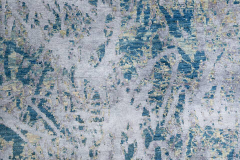 Chobi Blue Hand Knotted 82 X 99 Area Rug 700-147029 Image 5