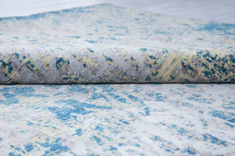 Chobi Blue Hand Knotted 82 X 99 Area Rug 700-147029 Image 6