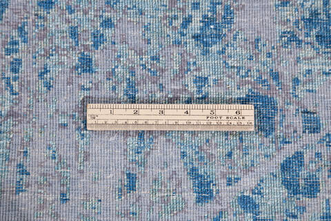 Chobi Blue Hand Knotted 82 X 99 Area Rug 700-147029 Image 7