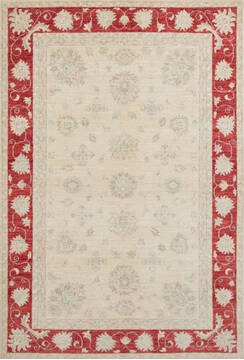 Chobi Beige Hand Knotted 3'11" X 5'10"  Area Rug 700-147030