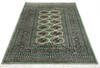 Bokhara Green Hand Knotted 42 X 62  Area Rug 700-147032 Thumb 1
