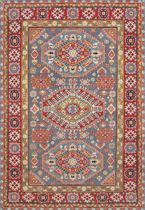 Kazak Grey Hand Knotted 311 X 58 Area Rug 700-147045 Image 0