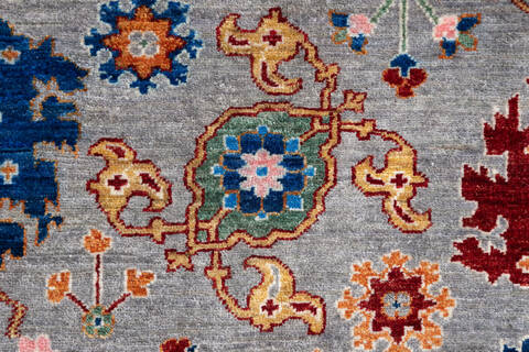Chobi Grey Hand Knotted 40 X 511 Area Rug 700-147047 Image 5