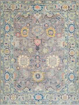 Afghan Chobi Purple Rectangle 5x7 ft Wool Carpet 147049