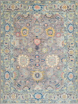 Afghan Chobi Purple Rectangle 5x7 ft Wool Carpet 147049