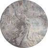 Jaipur Grey Round Hand Knotted 81 X 82  Area Rug 905-147054 Thumb 0