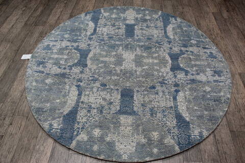 Jaipur Blue Round Hand Knotted 61 X 61 Area Rug 905-147060 Image 5