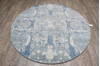 Jaipur Blue Round Hand Knotted 61 X 61  Area Rug 905-147060 Thumb 1