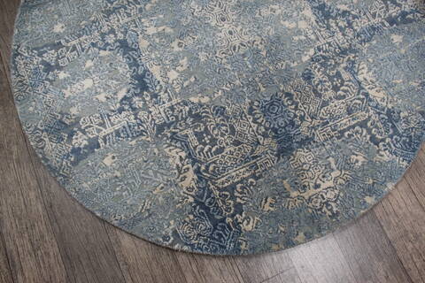 Jaipur Blue Round Hand Knotted 40 X 40 Area Rug 905-147061 Image 3