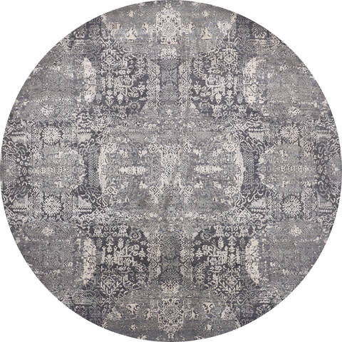 Jaipur Grey Round Hand Knotted 61 X 61 Area Rug 905-147062 Image 0