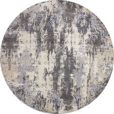 Jaipur Grey Round Hand Knotted 6'1" X 6'2"  Area Rug 905-147066