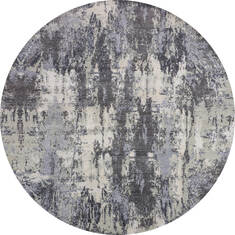 Jaipur Grey Round Hand Knotted 8'1" X 8'2"  Area Rug 905-147067