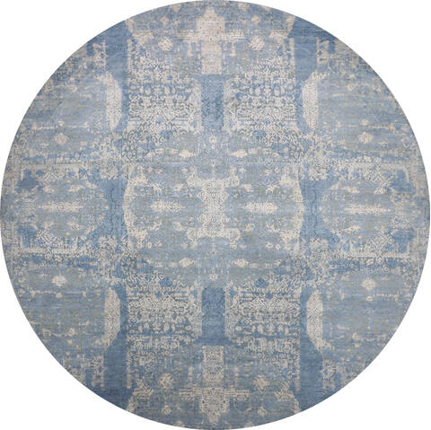 Jaipur Blue Round Hand Knotted 81 X 81 Area Rug 905-147070 Image 0