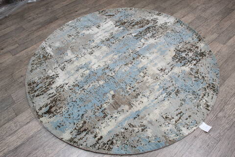 Jaipur Blue Round Hand Knotted 61 X 61 Area Rug 905-147073 Image 3