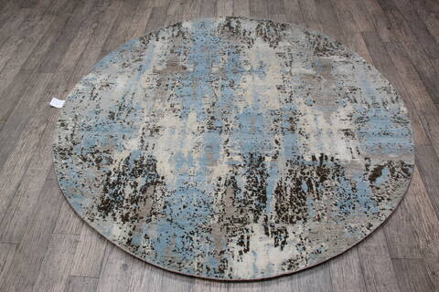 Jaipur Blue Round Hand Knotted 61 X 61 Area Rug 905-147073 Image 4
