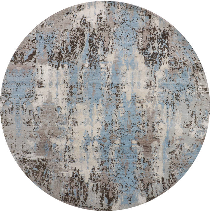 Jaipur Blue Round Hand Knotted 61 X 61 Area Rug 905-147073 Image 0
