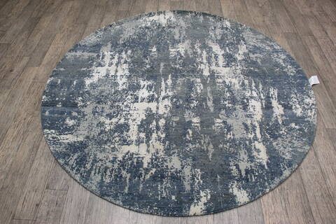 Jaipur Blue Round Hand Knotted 61 X 61 Area Rug 905-147074 Image 1