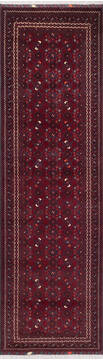 Khan Mohammadi Red Runner Hand Knotted 2'10" X 9'6"  Area Rug 700-147078