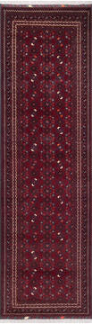 Khan Mohammadi Red Runner Hand Knotted 2'9" X 9'6"  Area Rug 700-147079