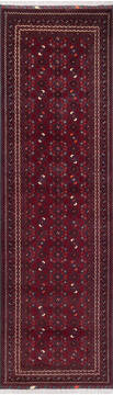 Khan Mohammadi Red Runner Hand Knotted 2'9" X 9'6"  Area Rug 700-147079