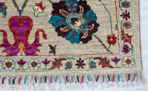 Chobi Grey Runner Hand Knotted 29 X 108 Area Rug 700-147082 Image 3
