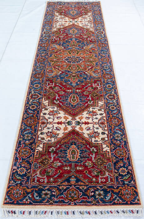 Chobi Red Runner Hand Knotted 27 X 99 Area Rug 700-147083 Image 1
