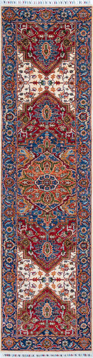 Chobi Red Runner Hand Knotted 27 X 99 Area Rug 700-147083 Image 0