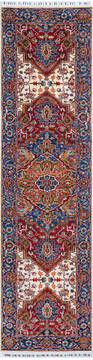 Chobi Red Runner Hand Knotted 2'7" X 9'9"  Area Rug 700-147083