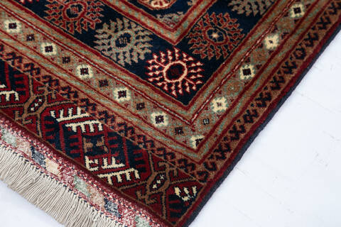 Bokhara Blue Runner Hand Knotted 27 X 68 Area Rug 700-147084 Image 5