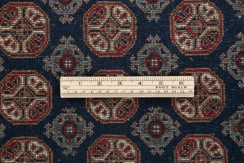 Bokhara Blue Runner Hand Knotted 27 X 68 Area Rug 700-147084 Image 7