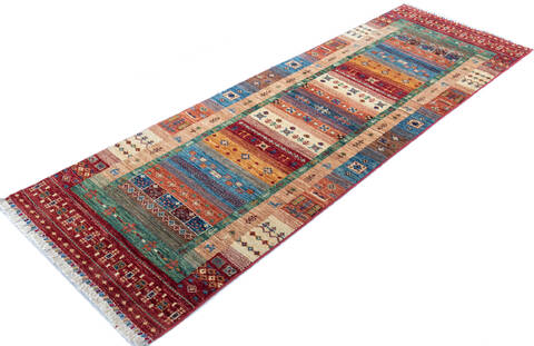 Chobi Red Runner Hand Knotted 28 X 82 Area Rug 700-147091 Image 2