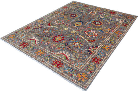 Chobi Grey Hand Knotted 710 X 98 Area Rug 700-147092 Image 2