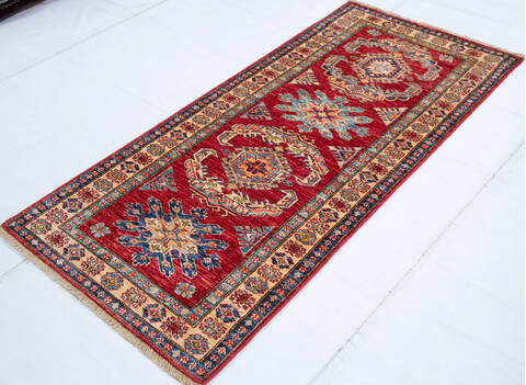 Kazak Red Runner Hand Knotted 26 X 510 Area Rug 700-147093 Image 2