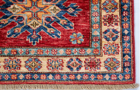 Kazak Red Runner Hand Knotted 26 X 510 Area Rug 700-147093 Image 3
