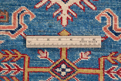 Kazak Blue Runner Hand Knotted 27 X 88 Area Rug 700-147095 Image 6