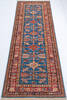 Kazak Blue Runner Hand Knotted 27 X 88 Area Rug 700-147095 Thumb 1